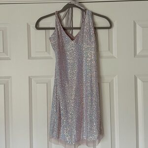 Free People Lavender Sequin Mini Dress